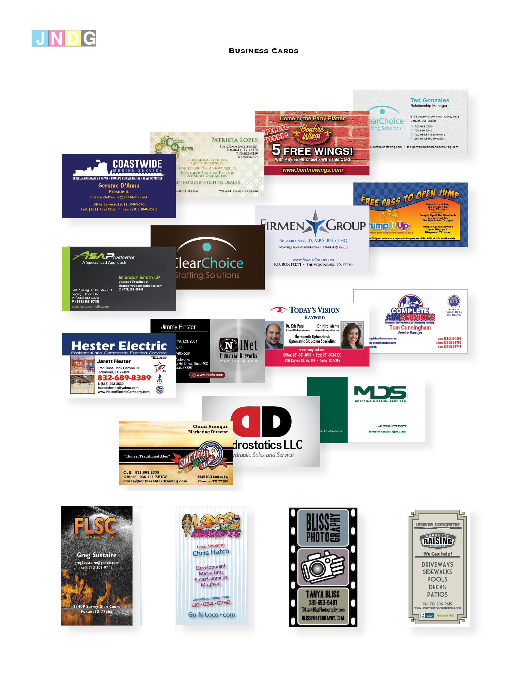 Misc. business card creation